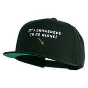 It’s Dangerous to Go Alone Embroidered Wool Blend Cap - Spruce OSFM