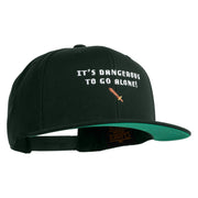 It’s Dangerous to Go Alone Embroidered Wool Blend Cap - Spruce OSFM