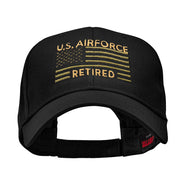 US Air Force Retired Embroidered Low Profile Cotton Twill Cap