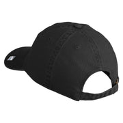 US Air Force Retired Flag Embroidered Solid Cotton Twill Low Profile Strap Cap - Black OSFM