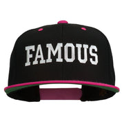 Famous Embroidered Two Tone Snapback Cap