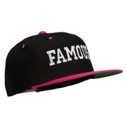 Famous Embroidered Two Tone Snapback Cap