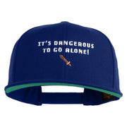 It’s Dangerous to Go Alone Embroidered Wool Blend Cap - Royal OSFM