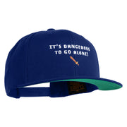 It’s Dangerous to Go Alone Embroidered Wool Blend Cap - Royal OSFM