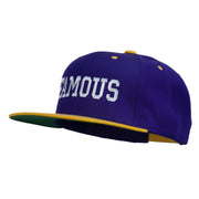 Famous Embroidered Two Tone Snapback Cap