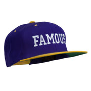 Famous Embroidered Two Tone Snapback Cap