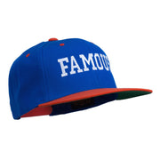 Famous Embroidered Two Tone Snapback Cap