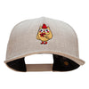 Fall Owl Embroidered Faux Jute 6 Panels Structured Snapback Cap