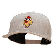 Fall Owl Embroidered Faux Jute 6 Panels Structured Snapback Cap