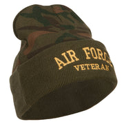 Air Force Veteran Letters Embroidered Camo Beanie