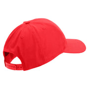 US Marine Corps Emblem Embroidered 6 Panel Structured Cotton Twill Cap Made in USA - Red OSFM