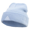 Louvre Landmark Logo Embroidered Super Stretch Knit Watch Cap Beanie - Columbia-Blue OSFM