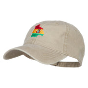 Bolivia Map Flag Embroidered Washed Cap