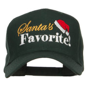 Santa's Favorite Embroidered High Profile Cap