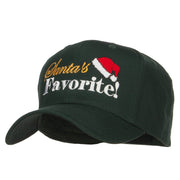 Santa's Favorite Embroidered High Profile Cap