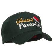 Santa's Favorite Embroidered High Profile Cap