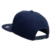 Licensed 82nd Airborne Military Embroidered 5 Panel Flat Bill Twill Snapback Solid Cap - Navy OSFM