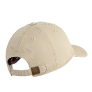 Air National Guard Veteran Embroidered Washed Solid Pigment Dyed Cotton Twill Brass Buckle Cap - Khaki OSFM