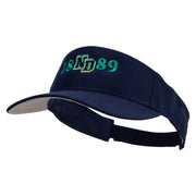 North Dakota Embroidered Cotton Sports Visors - Navy OSFM