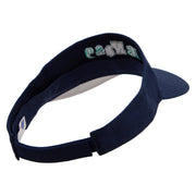 North Dakota Embroidered Cotton Sports Visors - Navy OSFM