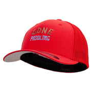 Gone Paddling Embroidered 6 Panel Trucker Flexfit Cap - Red OSFM