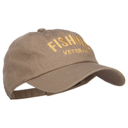 Fishing Veteran Embroidered Unstructured Cap