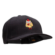 Fall Owl Embroidered Faux Jute 6 Panels Structured Snapback Cap