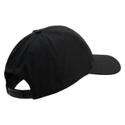 US Marine Corps Emblem Embroidered 6 Panel Structured Cotton Twill Cap Made in USA - Black OSFM