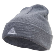 Louvre Landmark Logo Embroidered Super Stretch Knit Watch Cap Beanie - Lt-Grey OSFM