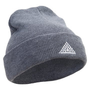 Louvre Landmark Logo Embroidered Super Stretch Knit Watch Cap Beanie - Lt-Grey OSFM