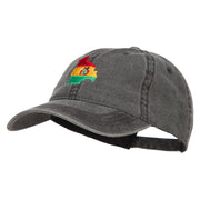 Bolivia Map Flag Embroidered Washed Cap