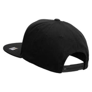 Licensed 82nd Airborne Military Embroidered 5 Panel Flat Bill Twill Snapback Solid Cap - Black OSFM