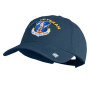 Air National Guard Veteran Embroidered Washed Solid Pigment Dyed Cotton Twill Brass Buckle Cap - Navy OSFM