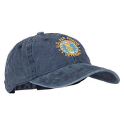 US Air Force Veteran Circle Embroidered Washed Cotton Twill Cap