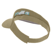 North Dakota Embroidered Cotton Sports Visors - Khaki OSFM