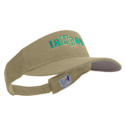 North Dakota Embroidered Cotton Sports Visors - Khaki OSFM