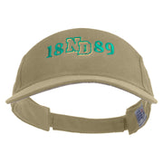 North Dakota Embroidered Cotton Sports Visors - Khaki OSFM