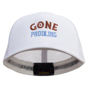 Gone Paddling Embroidered 6 Panel Trucker Flexfit Cap - White OSFM