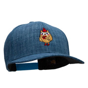 Fall Owl Embroidered Faux Jute 6 Panels Structured Snapback Cap