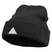 Louvre Landmark Logo Embroidered Super Stretch Knit Watch Cap Beanie - Black OSFM