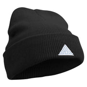 Louvre Landmark Logo Embroidered Super Stretch Knit Watch Cap Beanie - Black OSFM