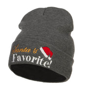 Santa's Favorite Embroidered Long Beanie