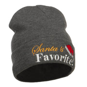 Santa's Favorite Embroidered Long Beanie