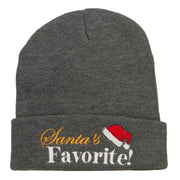 Santa's Favorite Embroidered Long Beanie