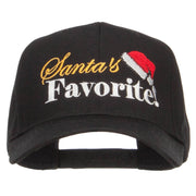 Santa's Favorite Embroidered High Profile Cap