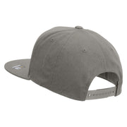 Licensed 82nd Airborne Military Embroidered 5 Panel Flat Bill Twill Snapback Solid Cap - Dk-Grey OSFM