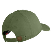 Air National Guard Veteran Embroidered Washed Solid Pigment Dyed Cotton Twill Brass Buckle Cap - Olive OSFM