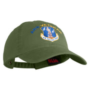 Air National Guard Veteran Embroidered Washed Solid Pigment Dyed Cotton Twill Brass Buckle Cap - Olive OSFM