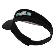 North Dakota Embroidered Cotton Sports Visors - Black OSFM