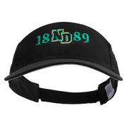 North Dakota Embroidered Cotton Sports Visors - Black OSFM